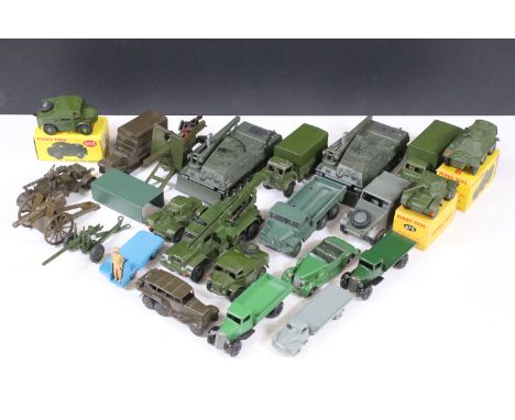 Quantity of Mid 20th C onwards Dinky diecast models to include mainly military related models featuring Dinky Leopard Tank, D