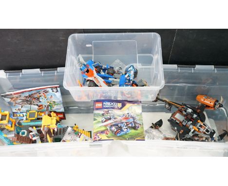 Lego - Three part built / built Lego sets featuring Nexo Knights 70315 Clay's Rumble Blade with instructions, Ninjago 70605 M