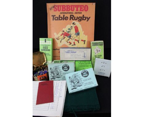 Subbuteo - Boxed Subbuteo Rugby box set (near complete) along with 7 x boxed Rugby teams featuring 14 Newport, 5 New Zealand,