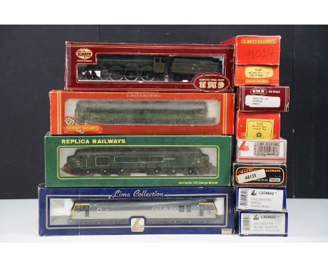 12 OO gauge locomotives to include Lima Gordon Highlander, Lima Beethoven, Airfix Caerphilly Castle etc, condition varies wit