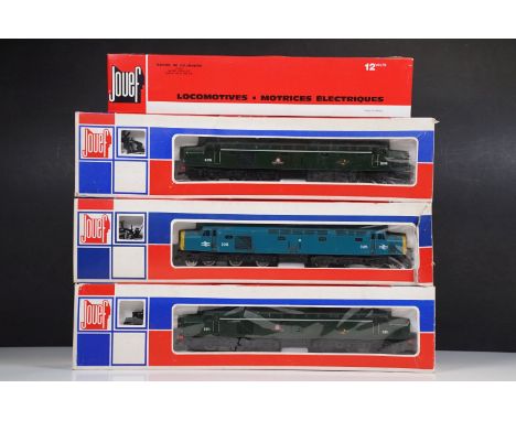 Four boxed Jouef locomotives to include 3 x OO gauge examples including 8913 D285, 8912 D211 and 8913 D210, together with box