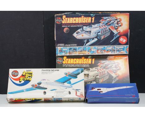 Two boxed Airfix The World of Gerry Anderson Starcruiser 1 plastic model kits plus a boxed Airfix Giant Same Day Flyers Frien
