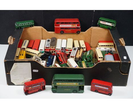 51 Mid 20th C onwards public transport diecast models featuring Dinky, Varney, Solido, Gilbow EFE, etc, gd to vg overall
