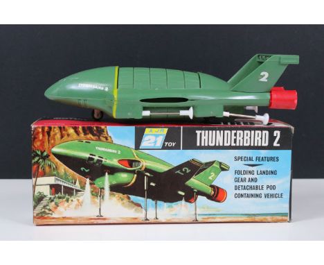 Boxed JR 21 Rosenthal Toy Thunderbird 2 Friction Motor plastic model, in vg condition with inner packaging, box showing some 