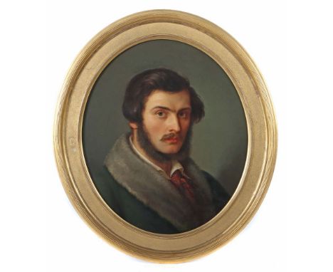 Buchner, Johann Georg (attr.)Nürnberg 1815 - 1857 Stuttgart, Historien- und Portraitmaler. "Portrait eines jungen Mannes", wo