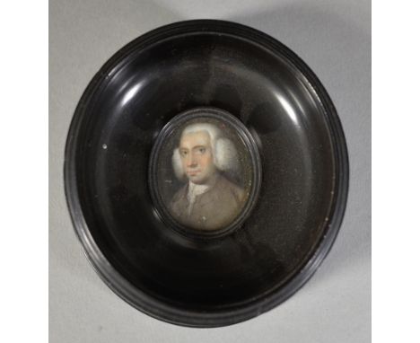 18th Century English School in the Manner of Robert Bowyer (1758-1834) - Miniature shoulder length portrait of a gentleman we