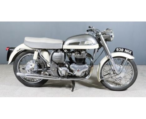 A Norton Dominator 1961 Model 99 600cc Motorbike, with original Bill of Sale from Alan Trow Motorcycles of Welling, Kent.  In
