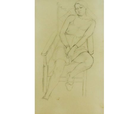 ***Dorothy Hepworth (1894-1978) aka Patricia Preece (1894-1966) - Two pencil drawings - Full length portraits of Patricia sea