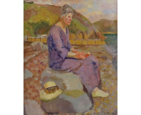 ***Dorothy Hepworth (1894-1978) aka Patricia Preece (1894-1966) - Two oil paintings - Portraits - St. Ives - Dorothy's mother