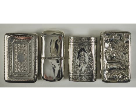 A Late George III Silver Rectangular Snuff Box by John Taylor, Birmingham 1818 of curved outline, engraved borders, decoratio