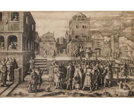 After Lucas Van Leyden (1494-1533)Ecce Homo Engraving, 29cm by 45cm