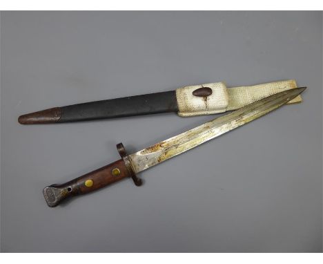 WWI British Army Issue Rifle Bayonet, for a Mark I SMLE rifle. Provenance: The owner of this collection excavated Hailes Abbe