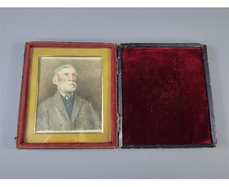 Francis H. McKellar Portrait Miniature, entitled 'A. Plant Guilford' dated 1912, monogram lower right F.M, approx 6.5 x 8 cms
