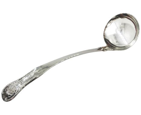 George III Scottish silver Kings pattern toddy ladle, hallmarked William Scott Peat, Edinburgh 1836, L15.5cm, approximate wei