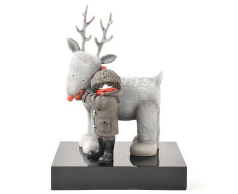Doug Hyde, 'My Best Friend', cold cast ceramic sculpture from The Lost Reindeer, 27cm, on a rectangular stand, limited editio