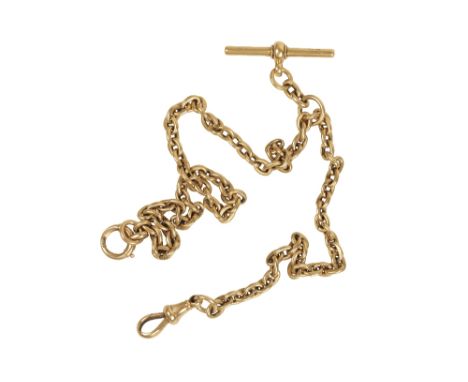 18CT GOLD CHAIN-LINK POCKET WATCH CHAIN (c.39grams)