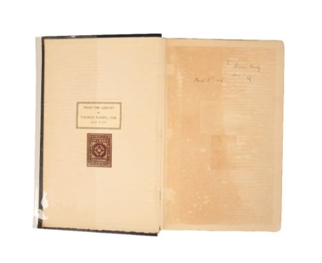 FROM THE PERSONAL LIBRARY OF THOMAS HARDY, MAX GATE: SIR ARTHUR QUILLER-COUCH; ON THE ART OF WRITTING, Publ. and printed Camb