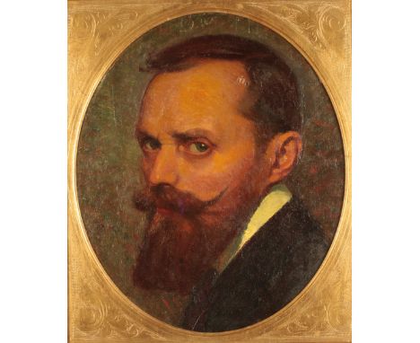 ITALIAN SCHOOL, 20TH CENTURY A head and shoulders profile portrait of a gentleman, dated 1910 above the sitters head, the fra
