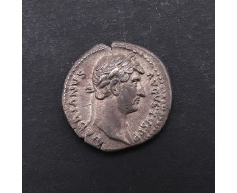 A silver Denarius, obverse laureate bust r. Reverse seated figure of Pietas l. COS III 3.27g. Provenance: Coincraft 2003. *CR