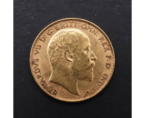 An Edward VII Half Sovereign, bare head bust r. George and Dragon reverse, dated 1910. *CR Some light rubbing to both sides.