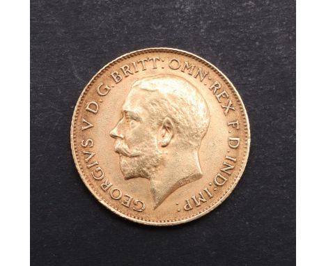 A George V Half Sovereign, bare head l. reverse St. George and the dragon, dated 1914. *CR Light surface marks and rubbing.
