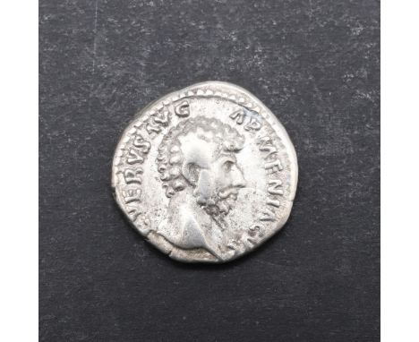 A silver Denarius, obverse bare head r. Reverse Mars standing r. holding a spear and leaning on a shield. 3.26g. *CR Provenan