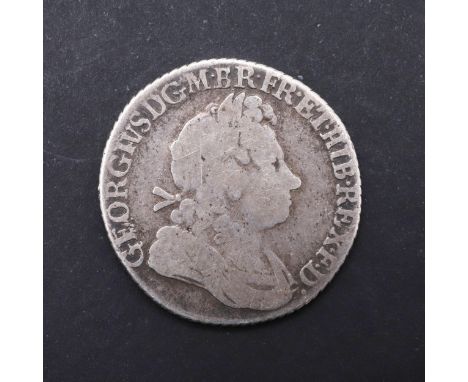 George I Shilling, first laureate and draped bust r. reverse with SSC in the angles for the South Seas Company. Dated 1723. *