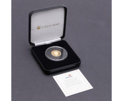 An Elizabeth II Proof half Sovereign, Crowned bust r. Alderney, with R.N.L.I reverse with a lifeboat at sea. Dated 2021. In c