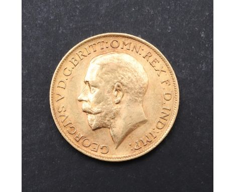 A George V Sovereign, bare head l. reverse St George and the dragon, dated 1913. *CR Light surface marks and light rubbing to