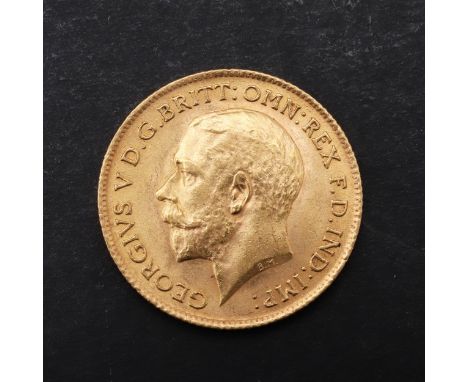 A George V Half Sovereign, bare head l. reverse St. George and the dragon, dated 1914. *CR Light surface marks and rubbing.