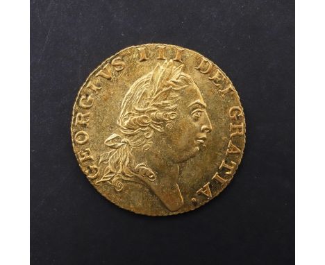 A George III Guinea, fifth laureate and draped bust r. Reverse with 'Spade' shaped shield and date 1788. *CR A superb example