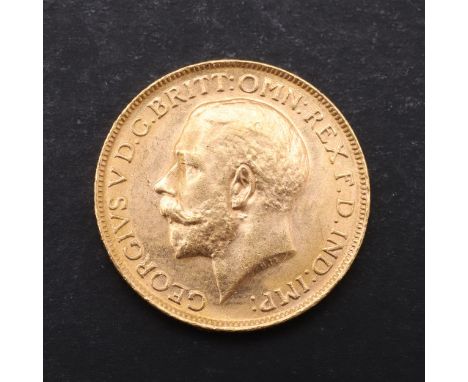 An George V Sovereign, bare headed bust l. reverse St. George and the Dragon, dated 1922. *CR Light surface marks.