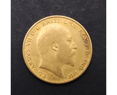 An Edward VII Half Sovereign, bust r. St George and the Dragon reverse, dated 1909. *CR Rubbing to both sides.