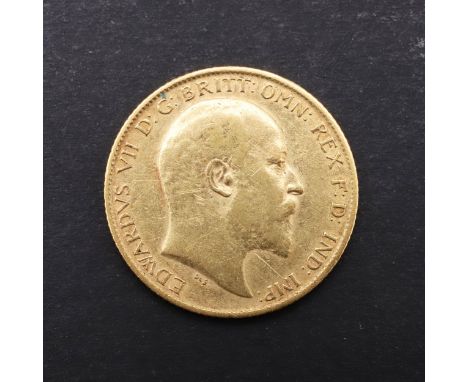 An Edward VII Half Sovereign, bare head r. Reverse with St George and the Dragon, dated 1904. *CR Some rubbing and marking to