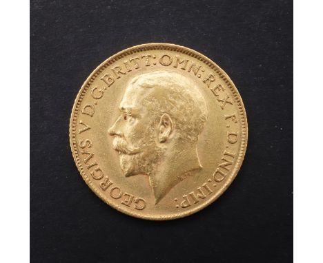 A George V Sovereign, bare head l. reverse St. George and the dragon, dated 1918. *CR A nice example with light surface marks