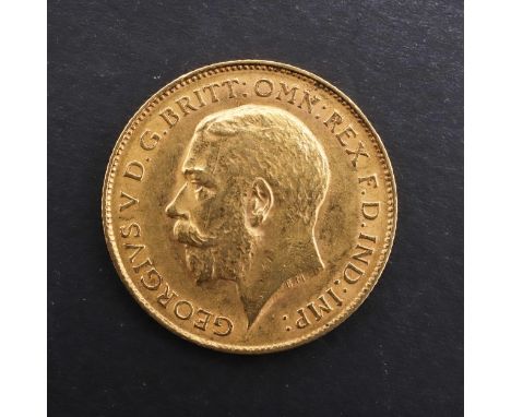 A George V Half Sovereign, bust l. St George and the Dragon reverse, dated 1913. *CR Light surface marking only.