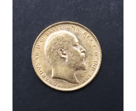 An Edward VII Sovereign, bare head bust r. reverse St George and the Dragon. 1903. *CR A nice example with only light marking