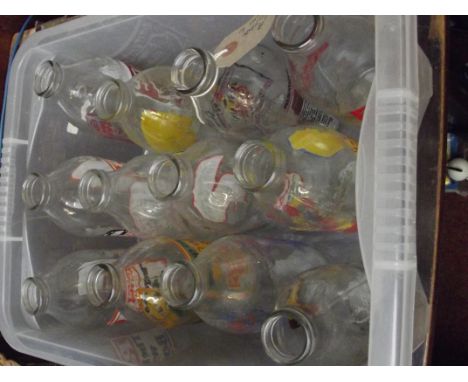 12x Vintage advertising enamelled milk bottles