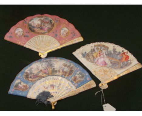 The fans of Fitzwilliam museum 3 ceramic fans 