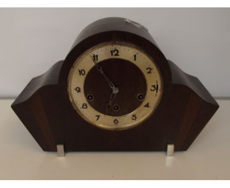 Art deco mantel clock, glass missing 