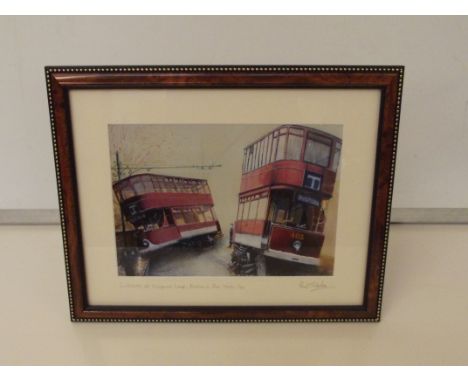 Limited edition print 1/20, "Collision at Cosgrove Loop", Bolton January 1945, signed by Paul Titteron"