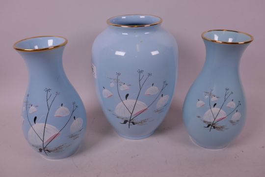 A Garniture Of Three Wade Pottery For Disney Fantasia Vases 8 High