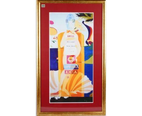 A reproduction print of a Shell poster, 77 x 37cm, together with a reproduction print of an Orient Express poster, Venice Sim