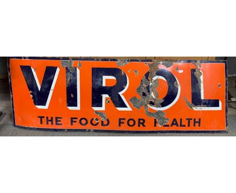 Enamel sign - VIROL THE FOOD FOR HEALTH, 61cm high,182cm long