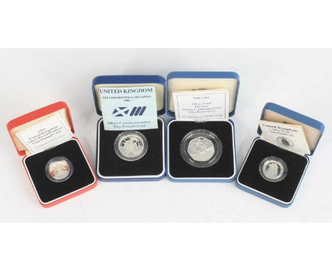 United Kingdom, Royal Mint 1994 silver proof piedfort D-Day commemorative fifty pence coin, together with a XIII Commonwealth