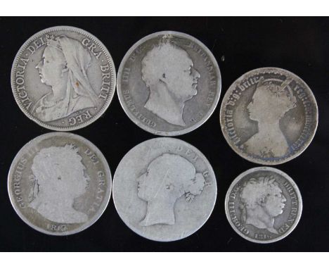 Great Britain, 1898 half crown, Victorian veiled bust, rev: crowned quartered shield witrh date below, together with various 