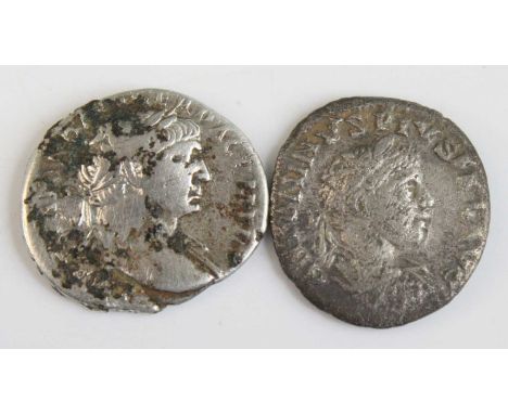 Roman Imperial Coinage, Trajan (98-117) silver denarius, obv: laureate bust right, rev: Aequitas with scales, together with a