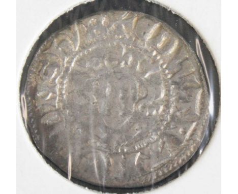 England, Edward I (1272-1307) penny,  obv: crowned facing portrait within inner beaded circle, legend around, rev: long cross