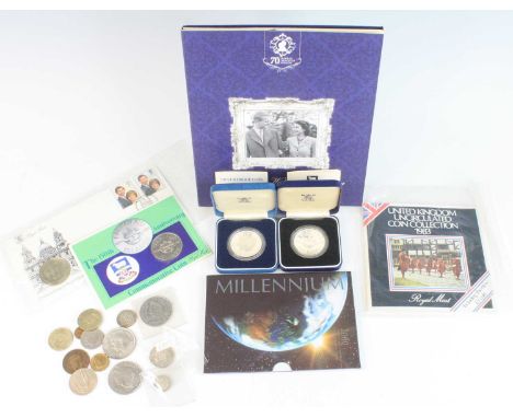 Great Britain, a collection of miscellaneous coins to include HRH The Prince of Wales and Lady Diana Spencer 1981 silver crow