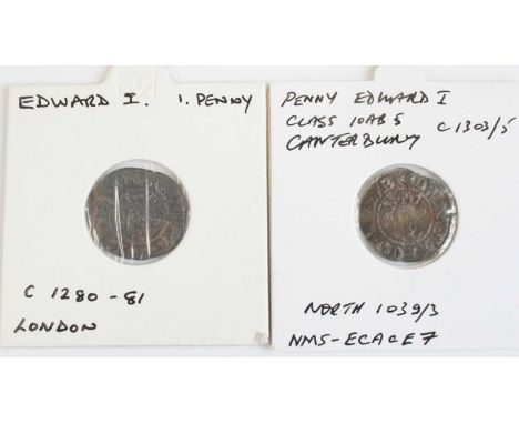 England, Edward I (1272-1307) penny, crowned facing portrait within inner beaded circle, legend around, rev: long cross patté